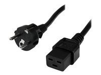 PC Power Supply Cable - Elektrický kabel - IEC 60320 C19 do power CEE 7/7 (M) - AC 250 V - 2 m - lisovaný - černá