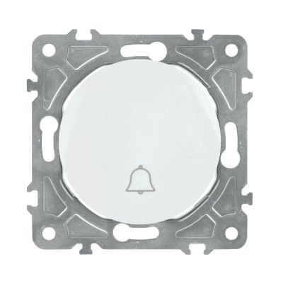 Zvonkový spínač ELECTROMALT OVAL OVA1020W, bílý