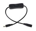 Kabel pro LED pásek s vypínačem a konektory 5,5 x 2,1mm, 2x 15cm
