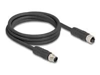 M12 Cable L-coded 4 pin male to female P