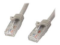 Startech 2m CAT6 Ethernet Cable, 10 Gigabit Snagless RJ45 650MHz 100W PoE Patch Cord, CAT 6 10GbE UTP Network Cable w/Strain Relief, Grey, Wiring is UL Certified/TIA - Category 6 - 24AWG (N6PATC2MGR) - Patch kabel - RJ-45 (M) do RJ-45 (M) - 2 m - UTP - CAT 6 - provedení bez hrbolku - šedá