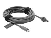 Delock - Elektrický kabel - USB-C (M) do DC jack 5,5 x 2,1 mm (M) - 20 V - 5 A - 3 m - šedá
