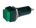 Přepínač tlačítko čtverec OFF-(ON) 250V/1A zelený
