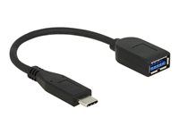 USB adaptér - USB typ A (F) do USB-C (M) - USB 3.1 Gen 2 - 10 cm - černá