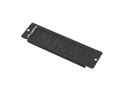 10" Kartáčový panel pro vstup kabelů černý lanberg AK-1104-B