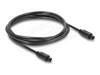 Delock - Digitální audio kabel (optický) - TOSLINK s piny (male) do TOSLINK s piny (male) - 1.5 m - optické vlákno - cerná