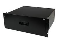 Startech 4U Black Steel Storage Drawer for 19in Racks and Cabinets - Rack storage drawer - 4U - 4UDRAWER - Zásuvka skríne datového skladu - 4U - pro P/N: CABSCRWS1224, RK2537BKM, RK3236BKF, RK4236BKB, RK4242BK24, RK4242BK30, RKQMCAB12V2