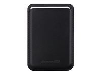 Brašna pro mobilní telefon / kreditní kartu - kompatibilita s MagSafe - kůže full-grain - černá - pro Apple iPhone 12, 13, 14, 15