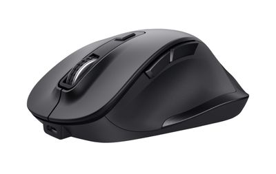 TRUST Fyda/Ergonomická/Optická/Pro praváky/2 400 DPI/Bezdrátová USB/Černá
