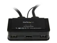 USB Powered KVM with HDMI - Dual Port HDMI KVM Switch (SV211HDUA) - Přepínač KVM / audio - 2 x KVM / zvuk - 1 místní uživatel - desktop