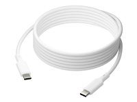 USB kabel - USB-C (M) do USB-C (M) - 3 m - USB napájení (100W) - bílá
