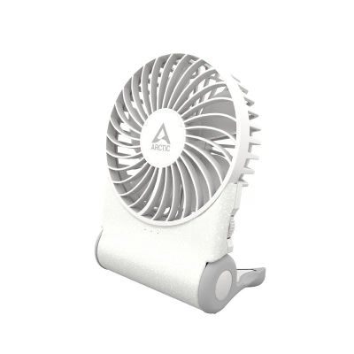 ARCTIC Summair 2Go (White) - Rechargeable Pocket Fan with Stand (74 hours of battery life and variab