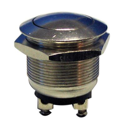 Přepínač tlačítko kulaté OFF-(ON) kov-typ1 (12V)
