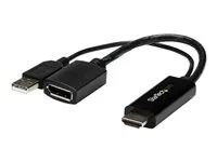 6 in - HDMI 1.4 (Male) to DP 1.2 (Female) Active Monitor Converter (HD2DP) - Kabel adaptéru - HDMI, USB (pouze napájení) s piny (male) do DisplayPort se zdířkami (female) - 25.5 cm - černá - aktivní, podpora 4K30Hz (3840 x 2160) - pro P/N: SV211HDUC, SV221HUC4K
