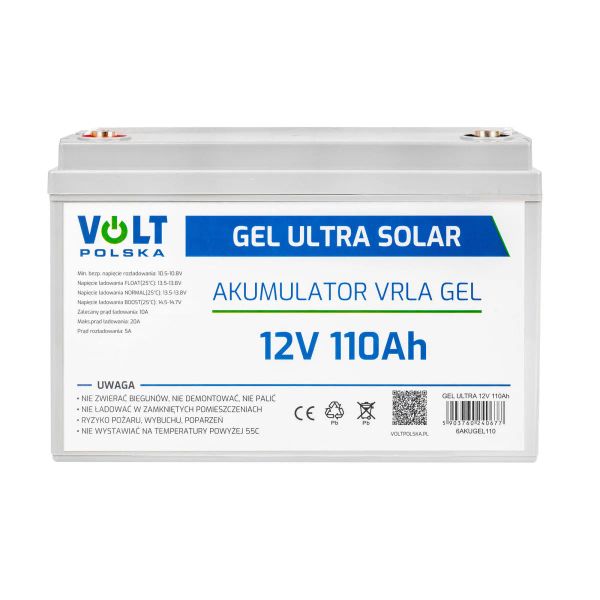 Gelová baterie 12V 110Ah V-PRO ULTRA SOLAR DEEP CYCLE