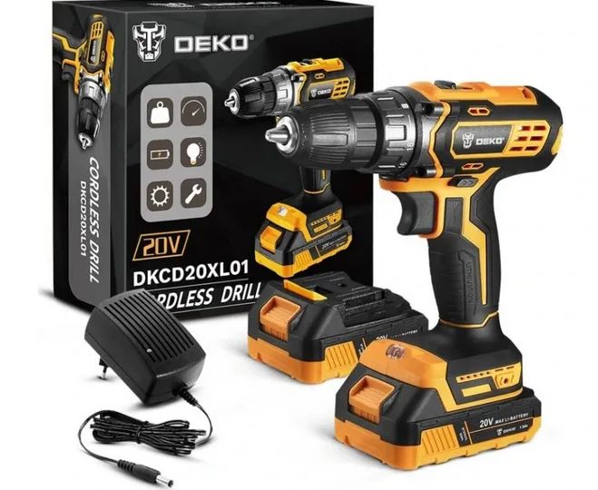 Akumulátorová vrtačka Deko Tools DKCD20XL01-H10S2 20V