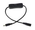 Kabel pro LED pásek s vypínačem a konektory 5,5 x 2,1mm, 2x 15cm