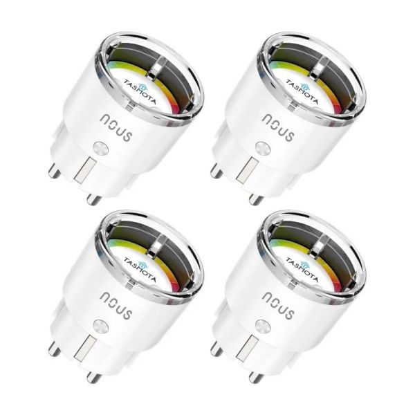 NOUS A1T, TASMOTA Smart zásuvka, 16A, Schuko, 4 ks