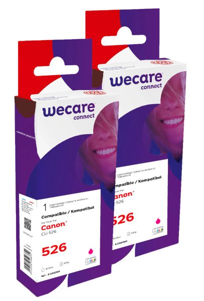 WECARE ARMOR sada ink kompatibilní s CANON CLI526M 2x10,5ml,červená,CLI-526 M