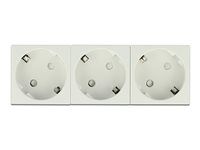 Easy 45 Grounded Power Socket 3-way with