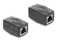 Delock - Sítový propojovací kabel - RJ-45 (F) do RJ-45 (F) - CAT 6 - cerná