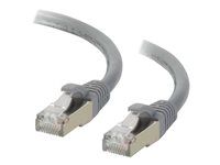 Patch kabel - RJ-45 (M) do RJ-45 (M) - 0.5 m - STP - CAT 6a - lisovaný, provedení bez hrbolků, licna - šedá
