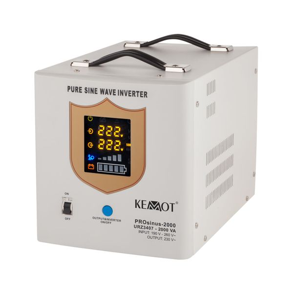 Zdroj záložní KEMOT PROsinus-2000 12V 230V 2000VA 1200W White