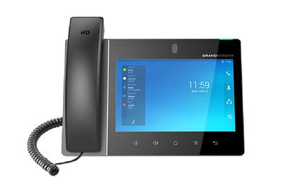 Grandstream GXV3480 SIP video telefon 8"TFT bar.dotyk.displ., Android11, 16 SIP úč.,12way audiokonf.