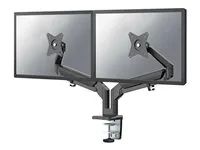 Montážní sada (úchyt na stůl) - dvojité nastavitelné rameno s plným rozsahem pohybu - pro 2 LCD displeje - černá - velikost obrazovky: 17"-32" - upevnění svorkou, průchodka