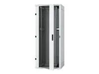 19'' stojanový rozvaděč 47U/600x1000mm prosklené dveře, IP20 nosnost 800kg světle šedý RAL7035