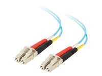 Síťový kabel - multirežim LC (M) do multirežim LC (M) - 2 m - 2 m - optické vlákno - duplex - 50 / 125 mikron - OM3 - neobsahuje halogen - vodě - barva