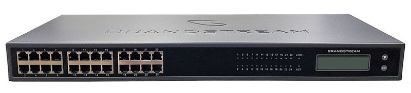 Grandstream GXW4224, VoIP, SIP, 24x FXS, 1x Gbit LAN, grafický displej, 2x RJ21, rack