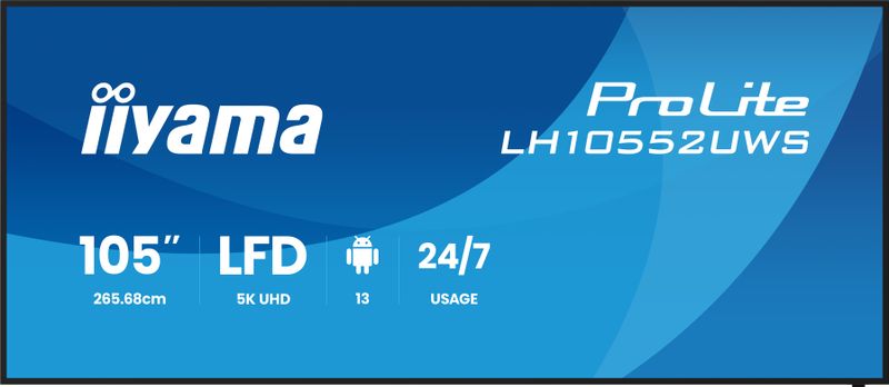 105" iiyama LH10552UWS-B1AG: IPS,5K,USB-C,24/7