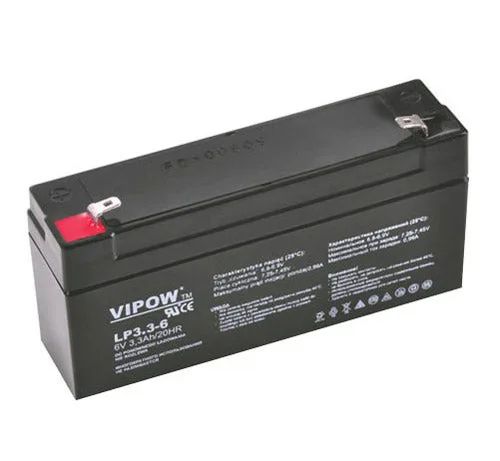 Baterie olověná 6V 3.3Ah VIPOW BAT0205