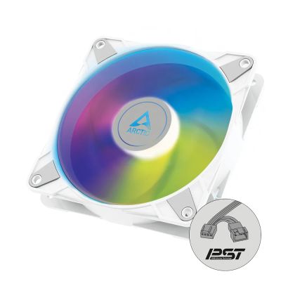 ARCTIC P12 PWM PST A-RGB (White) 0dB – 120mm Pressure optimized case fan