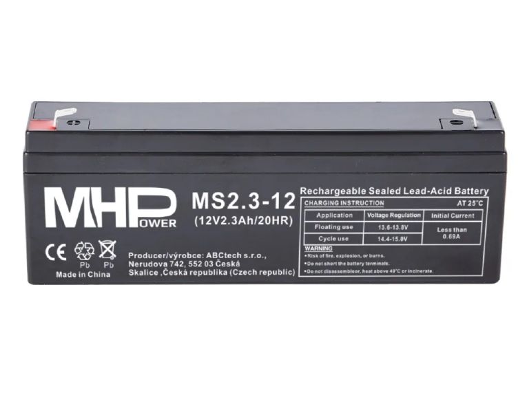 MHPower MS2.3-12 olověný akumulátor AGM 12V/2.3Ah,