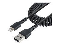 Rugged USB Lightning Cable - Kabel Lightning - USB s piny (male) do Lightning s piny (male) - 50 cm - černá - svinutý