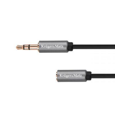 Kabel Jack 3,5 mm konektor / Jack 3,5 mm zdířka 1 m KRUGER & MATZ KM1229 Basic