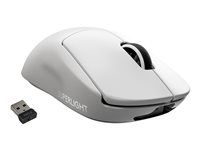 Myš - optický - 5 tlačítka - bezdrátový - 2.4 GHz - přijímač USB Logitech LIGHTSPEED - bílá