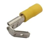 Zásuvka faston rozváděč 6.3mm, vodič 4.0-6.0mm žlutá