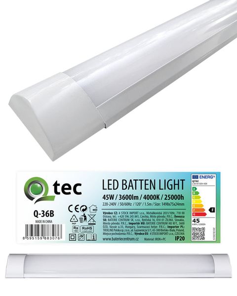 Světlo pod linku QTEC Q-36B 45W LED BATTEN LIGHT