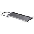 DELTACO USBC-DOCK2, Dokovací stanice USB-C 8v1