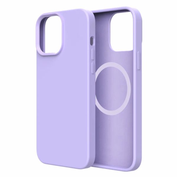 ER POWER Silikonový kryt CARNEVAL SNAP pro iPhone 14 s MagSafe - světle fialová