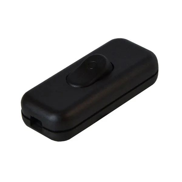 Spínač mezišňůrový 250V/2,5A černý HADEX