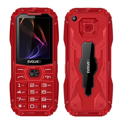 EVOLVEO MaxPhone A1, tlačítkový Dual SIM telefon, červený