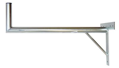 Anténní držák 100 na stěnu se vzpěrou průměr 42mm výška 16cm pozink.