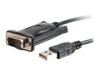 USB to DB9 Serial RS232 Cable - M/M - Sériový adaptér - USB - RS-232 - černá