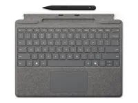 Klávesnice - s trackpad, akcelerometr, zásobník pro nabíjení a skladování Surface Slim Pen 2 - QWERTY - anglická - platina - s Slim Pen 2 - pro Microsoft Surface Pro 8, Pro 8 for Business, Pro 9, Pro 9 for Business, Pro 10 for Business, Pro (11th Edition), Pro for Business (11th Edition)
