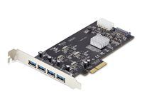 USB adaptér - PCIe 2.0 x4 - USB 3.2 Gen 1 x 4 - černá - pro P/N: FCREADMICRO3V2, USB315AC1M, USB3S2SAT3CB