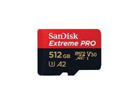 Paměťová karta flash (adaptér microSDXC na SD zahrnuto) - 512 GB - A2 / Video Class V30 / UHS-I U3 / Class10 - microSDXC UHS-I